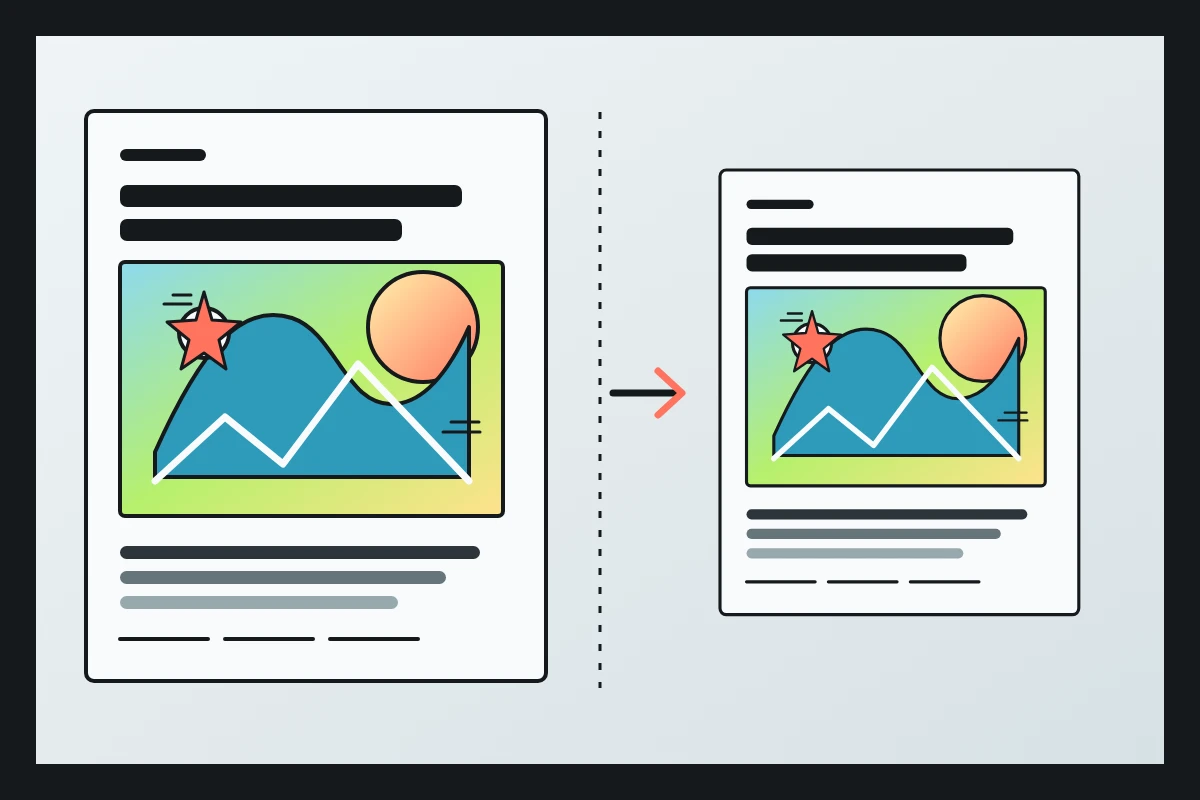 A web article image shown before and after compression with preserved detail